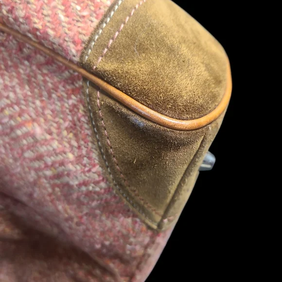 Coach 2007 Hampton Tweed Carryall In Pink